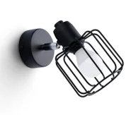 Lampy ścienne - Czarny nowoczesny kinkiet druciany - A152 B2-B25 - miniaturka - grafika 1