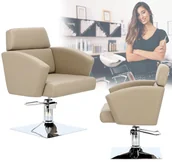 Fotele fryzjerskie - Fotel fryzjerski Lily hydrauliczny obrotowy do salonu fryzjerskiego krzesło fryzjerskie - miniaturka - grafika 1