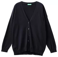 Swetry damskie - United Colors of Benetton Damski kardigan M/L 103cd601o kardigan, czarny 100, XS, czarny 100, XS - miniaturka - grafika 1