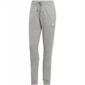 Dresy damskie - Spodnie damskie adidas Essentials 3-Stripes French Terry Cuffed szare IC992 - miniaturka - grafika 1