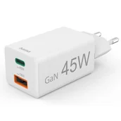 Ładowarki do telefonów - Hama mini 45W GaN QC Biały - miniaturka - grafika 1