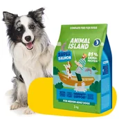 Sucha karma dla psów - Sucha karma dla Psa łosoś 3 kg Animal Island - miniaturka - grafika 1