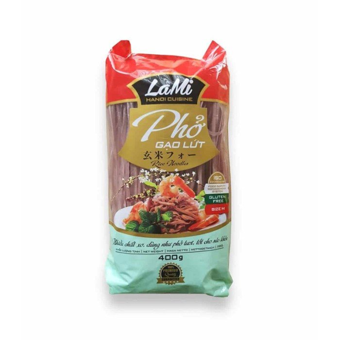 Makaron ryżowy brązowy BUN GAO LUT 400g LAMI