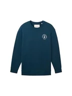 Bluzy męskie - TOM TAILOR bluza męska plus size, 21179 – Deep Pond Green, 5XL duże rozmiary - miniaturka - grafika 1