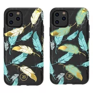 Etui i futerały do telefonów - Kingxbar Forest świecące w ciemności etui ozdobione oryginalnymi Kryształami Swarovskiego iPhone 11 Pro wielokolorowy (Feather) - Wielokolorowy - miniaturka - grafika 1