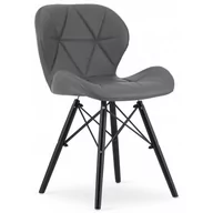 Krzesła - Szare pikowane krzesło do nowoczesnej kuchni - Zeno 5X - miniaturka - grafika 1