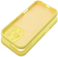Etui i futerały do telefonów - Futerał SILICONE 2mm do IPHONE 16 Pro kompatybilny z MagSafe żółty - miniaturka - grafika 1