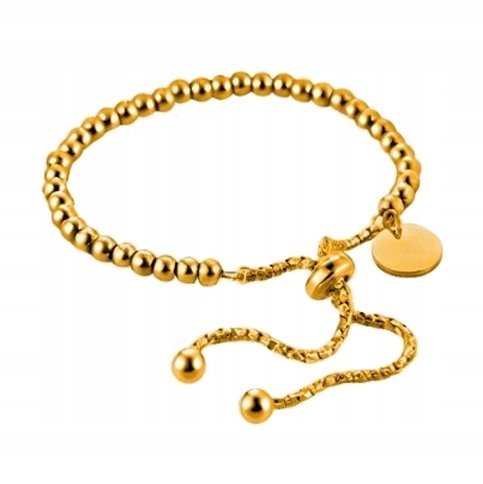 ZŁOTA BRANSOLETKA DAMSKA REGULOWANA STAL SZLACHETNA CHIRURGICZNA 316L