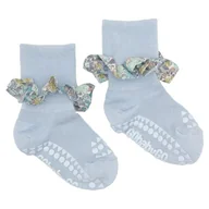 Skarpetki dla dzieci - GoBabyGo skarpetki antypoślizgowe dla dziewczynki LIBERTY BAMBOO Sky Blue/Michelle Purple 2 lata - miniaturka - grafika 1
