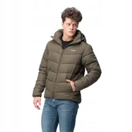 Kurtki męskie - Męska Kurtka Zimowa Pikowana Hi-Tec Varmi Powłoka DWR 245 g/m2 oliwkowa XXL - miniaturka - grafika 1