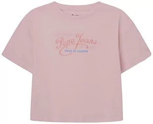 Pepe Jeans Koszulka dziewczęca PONS, miękki różowy, 14 lat, delikatny róż, 14 lat - Koszulki dla dziewczynek - miniaturka - grafika 1