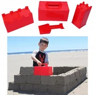 Sanki i ślizgacze - Foremki KLOCKI do Piasku ŚNIEGU CEGIEŁ ZBUDUJ FORT ZAMEK igloo FORMY 4szt - miniaturka - grafika 1