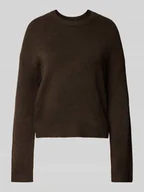 Swetry damskie - Sweter z dzianiny o kroju regular fit z okrągłym dekoltem model ‘SIMONI’ - miniaturka - grafika 1