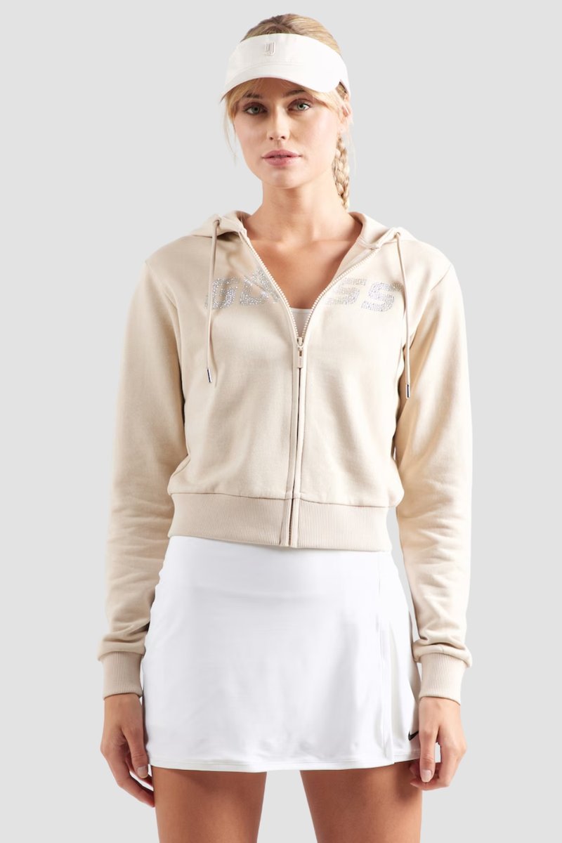 GUESS Beżowa bluza damska z cyrkoniami Primula M