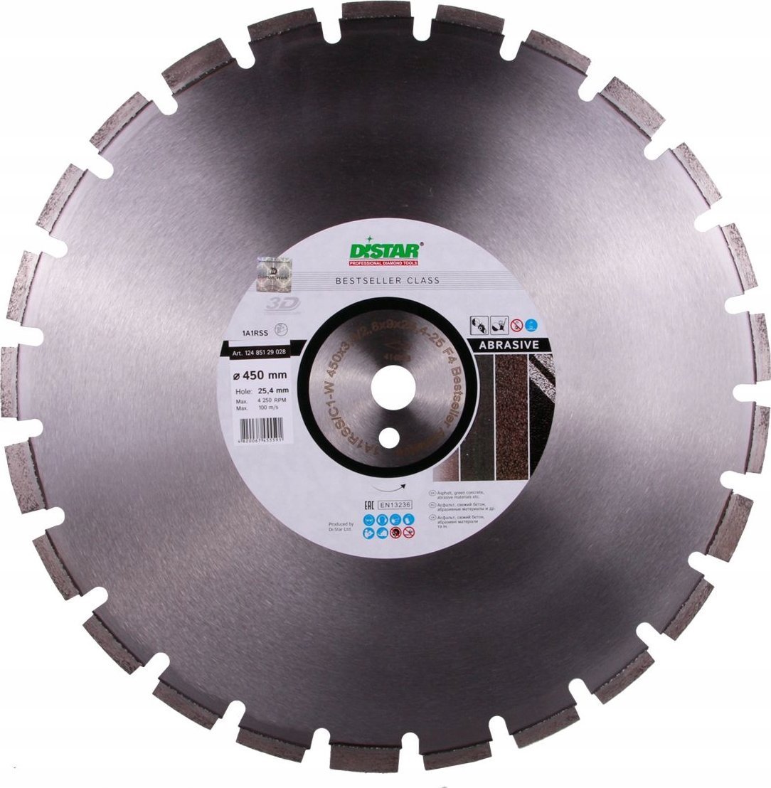 Milwaukee DISTAR DIAMOND BLADE BESTSELLER ABRASIVE 450 x 3.8/2.8 x 25.4mm