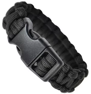 Paracord Bransoletka Linka Survivalowa Czarna L - Akcesoria turystyczne - miniaturka - grafika 1
