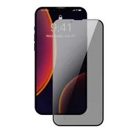 Szkła hartowane na telefon - Baseus Baseus 0,23mm Anti Spy Full Screen Glass 2x szkło hartowane do iPhone 13 mini filtr prywatyzujący czarny (SGQP020301) - miniaturka - grafika 1