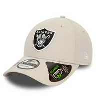 Czapki męskie - Czapka z daszkiem New Era Repreve 940 Raiders 60435235 Écru - miniaturka - grafika 1