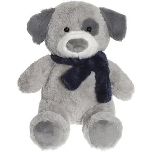 TEDDYKOMPANIET, Pluszak Pies Elvis, szary 27 cm - Maskotki i pluszaki - miniaturka - grafika 1