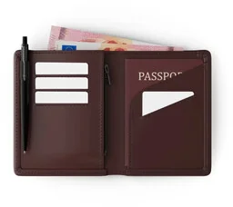 James Hawk TRAVEL Smart Wallet Brown - Pojemny portfel turystyczny w kolorze ciemnobrązowym - Portfele - miniaturka - grafika 1