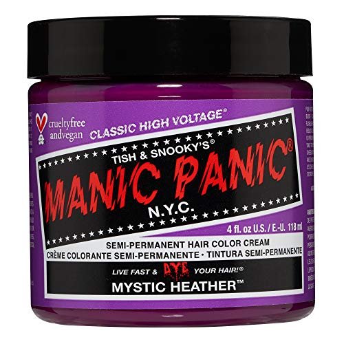 Manic Panic Mystic Heather Classic Creme, Vegan, Cruelty Free, Purple Semi Permanent Hair Dye 118ml