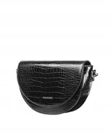 Torebki damskie - Torebka Damska Listonoszka Na Ramię Półksiężyc PUCCINI Czarna BML033M-1 - miniaturka - grafika 1