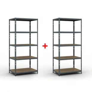 B2B Partner Regał półkowy 2000 x 900 x 600 mm, nośność 175 kg 1+1 GRATIS 540048 - Regały biurowe - miniaturka - grafika 1