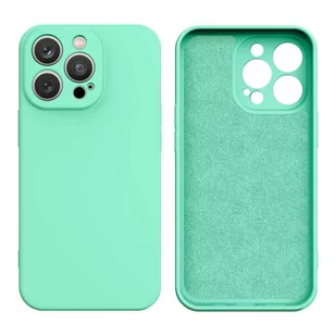 Hurtel Silicone case etui iPhone 13 Pro silikonowy pokrowiec miętowozielone - Etui i futerały do telefonów - miniaturka - grafika 1