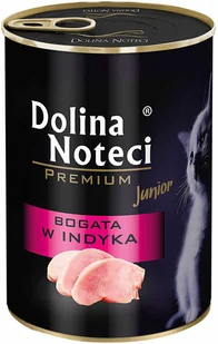 Dolina Noteci Premium Junior, 24 x 400 g - Bogata w indyka - Mokra karma dla kotów - miniaturka - grafika 1