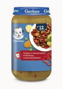 Gerber Gulasz z warzywami wołowiną i ziemniaczkami po 12 m-cu 250 g - Dania dla dzieci - miniaturka - grafika 2