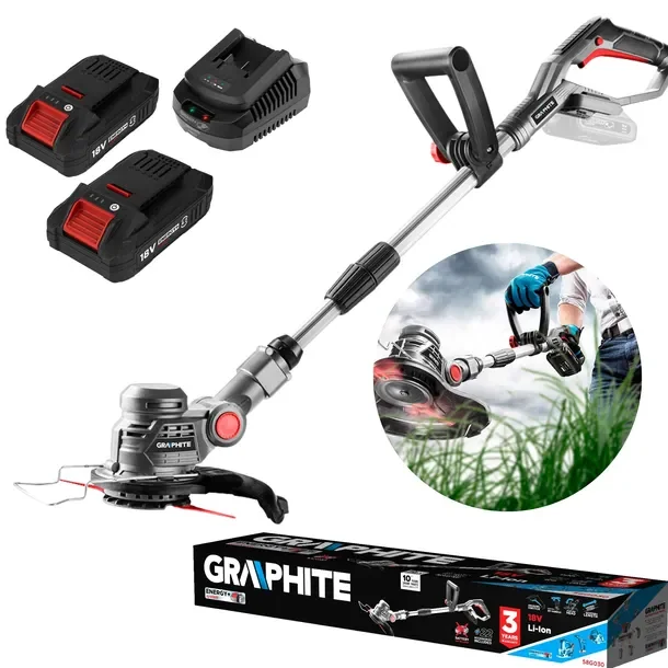 Podkaszarka Graphite + 2x Akumulator 4 Ah + Ładowarka
