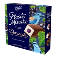 Bombonierki i czekoladki - E.Wedel Ptasie mleczko waniliowe z galaretką o smaku czarnej porzeczki w czekoladzie mlecznej 340g - miniaturka - grafika 1