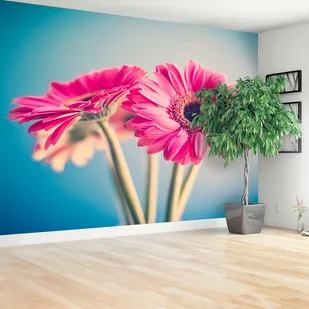 Fototapeta Różowe kwiaty - Fototapety - miniaturka - grafika 1