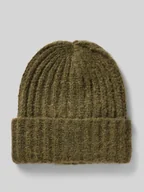 Czapki damskie - Czapka beanie z prążkowanej dzianiny model ‘PYRON’ - miniaturka - grafika 1