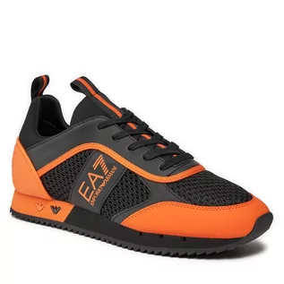 Półbuty męskie - Sneakersy EA7 Emporio Armani X8X027 XK050 T669 Black+Orange Tiger - grafika 1