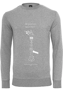 Mister Tee Depresso Crewneck bluza męska, szary, S - Bluzy męskie - miniaturka - grafika 1