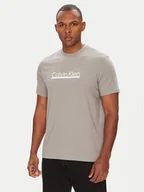 Koszulki męskie - Calvin Klein T-Shirt Outline Tape Graphic LV04RC852G Szary Regular Fit - miniaturka - grafika 1