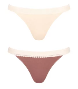 2 x Majtki damskie sloggi GO Ribbed Tanga C2P-L - Majtki damskie - miniaturka - grafika 1