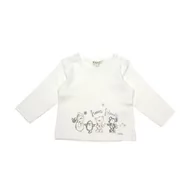 Bluzki damskie - Dziecięca bluzka z długim rękawem, biały, rozmiar 80 - miniaturka - grafika 1