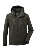 Kurtki męskie - killtec Męska kurtka softshellowa/kurtka outdoorowa z odpinanym kapturem KOW 163 MN SFTSHLL JCKT, dark moss, XXL, 37711-000 - miniaturka - grafika 1