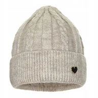 Czapki damskie - Czapka zimowa damska PATI Jasny beż - miniaturka - grafika 1