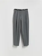 Spodnie damskie - Reserved - Cygaretki z paskiem - ciemnoszary - miniaturka - grafika 1