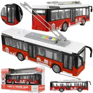 Zabawki interaktywne dla dzieci - Duży Autobus Otwierane Drzwi Dźwięki Światła Napęd U542 - miniaturka - grafika 1