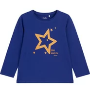Bluzki dla dziewczynek - T-shirt z długim rękawem dla dziewczynki, z gwiazdą i napisem jedna na milion, niebieski 9-13 lat - miniaturka - grafika 1
