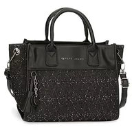 Torebki damskie - Pepe Jeans Daila Torba listonoszka, czarna, 29 x 22 x 14,5 cm, bawełna, poliester i PU, czarny/biały, torba na ramię, czarny/biały, Torba na ramię - miniaturka - grafika 1