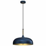 Lampy sufitowe - Milagro Lampa wisząca LINCOLN BLUE/GOLD 1xE27 35cm - miniaturka - grafika 1