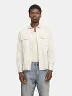 Koszule męskie - Jack&Jones Koszula jeansowa Travis 12269262 Beżowy Comfort Fit - miniaturka - grafika 1