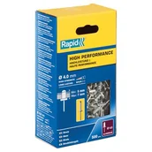 Narzędzia warsztatowe - Nity aluminiowe RAPID 5001433 4 x 10 mm (500 sztuk) - miniaturka - grafika 1
