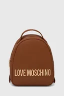 Plecaki - Love Moschino plecak damski kolor brązowy mały z aplikacją JC4197PP1LKD0000 - miniaturka - grafika 1
