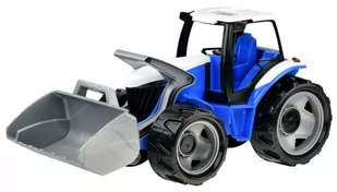 Lena Traktor z łyżką luzem w szarym kartonie Niebieski GXP-771654 - Samochody i pojazdy dla dzieci - miniaturka - grafika 1